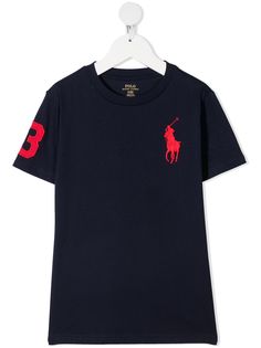 Ralph Lauren Kids футболка с вышитым логотипом