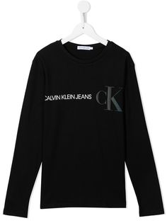 Calvin Klein Kids топ с длинными рукавами и логотипом