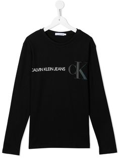 Calvin Klein Kids топ с длинными рукавами и логотипом