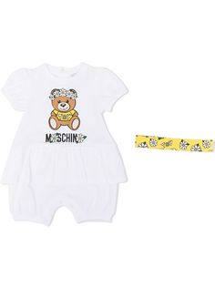 Moschino Kids ромпер с принтом Teddy Bear