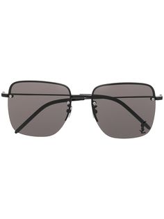 Saint Laurent Eyewear солнцезащитные очки SL312M в квадратной оправе с монограммой