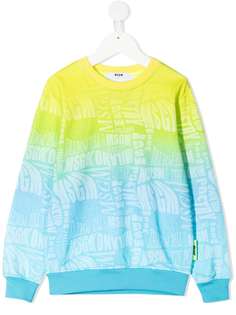 MSGM Kids толстовка с эффектом градиента и логотипом