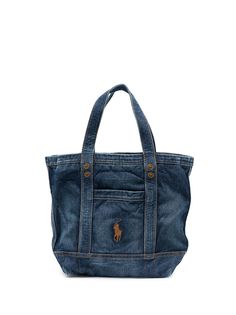 Polo Ralph Lauren джинсовая сумка-тоут с вышитым логотипом