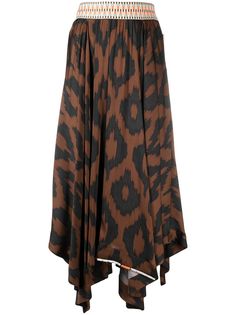 Bazar Deluxe юбка миди асимметричного кроя с геометричным принтом