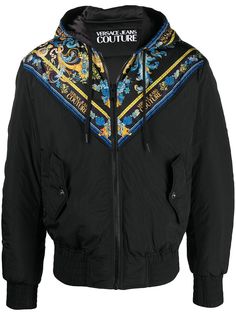 Versace Jeans Couture куртка с капюшоном и принтом
