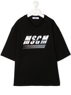 MSGM Kids футболка с логотипом