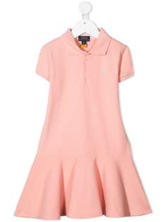 Ralph Lauren Kids платье-рубашка с воротником поло