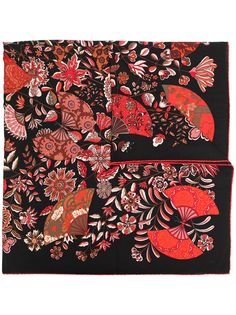 Hermès платок pre-owned с цветочным принтом Hermes