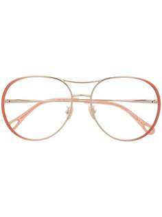 Chloé Eyewear очки-авиаторы в массивной оправе
