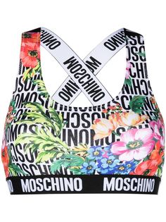Moschino спортивный бюстгальтер с логотипом