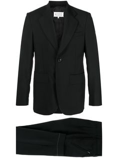 Maison Margiela костюм с однобортным пиджаком и контрастной строчкой