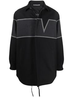 Valentino куртка-рубашка со вставкой