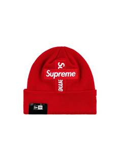 Supreme шапка бини New Era Cross с логотипом