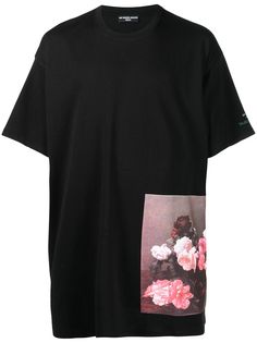 Raf Simons футболка оверсайз с цветочным принтом