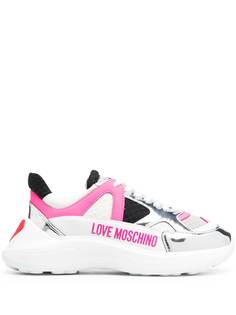 Love Moschino кроссовки с логотипом и вставками