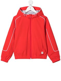 BOSS Kidswear непромокаемая куртка с капюшоном и кантом