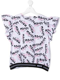 MSGM Kids футболка с логотипом