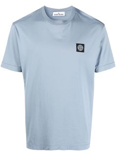 Stone Island футболка с круглым вырезом и нашивкой-логотипом