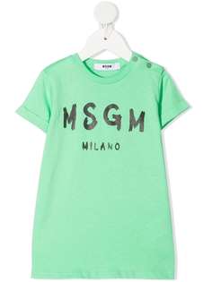 MSGM Kids платье-футболка с логотипом