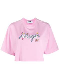 MSGM футболка с логотипом