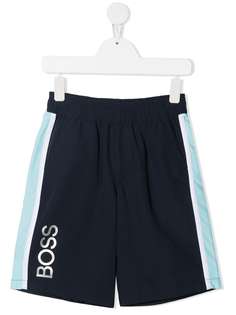 BOSS Kidswear шорты с эластичным поясом и логотипом