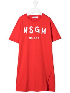 MSGM Kids платье-футболка с логотипом