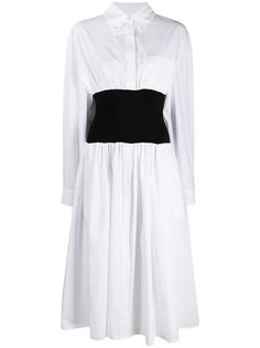 Alexandre Vauthier платье-рубашка длины миди с длинными рукавами