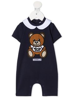Moschino Kids ромпер с короткими рукавами и вышивкой Teddy Bear