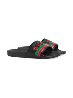 Gucci Kids шлепанцы с надписью Original Gucci