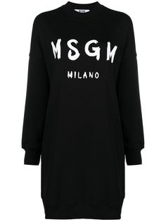 MSGM платье-толстовка с логотипом