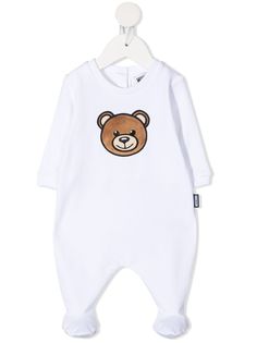 Moschino Kids пижама с длинными рукавами и вышивкой Teddy Bear