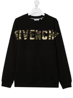 Givenchy Kids толстовка с камуфляжным логотипом