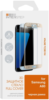 Защитное стекло 3D InterStep для Samsung Galaxy A80, черная рамка (IS-TG-SAMA803DB-000B202)