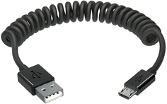 Кабель витой InterStep USB 2.0 - microUSB 2.0, 2 м, Black (IS-DC-MCUSBCOIL-200B201)