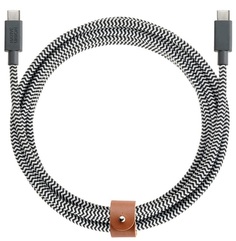 Кабель Native Union Belt Cable, USB Type С - USB Type C, 2,4 м, Zebra (BELT-KV-C-ZEB)