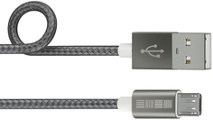 Кабель InterStep USB-microUSB, 2 м, Space Gray (IS-DC-MCUSBNYSG-200B201)