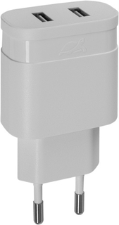 Сетевое зарядное устройство RIVACASE 2xUSB 2,4A (PS4122 W00)