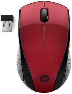 Мышь HP 220 Black/Red (7KX10AA)