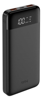 Внешний аккумулятор TFN Slim Duo LCD PD 10000 мАч, черный (PB-232-BK)