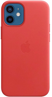 Чехол Apple Leather MagSafe для iPhone 12 mini (PRODUCT)RED (MHK73ZE/A)