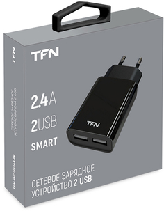 Сетевое зарядное устройство TFN 2xUSB 2.4A Black (TFN-WC2U24ABK)