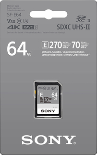 Карта памяти Sony SDXC 64GB 270R/70W (SF-E64/T)