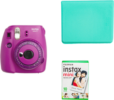 Фотоаппарат моментальной печати Fujifilm Instax Mini 9 Purple Lollipop SET