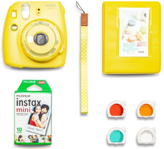 Фотоаппарат моментальной печати Fujifilm Instax Mini 9 Yellow (Blue Smile Set)