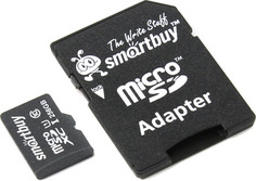 Карта памяти Smartbuy microSDXC 256Gb Class 10 UHS-1 с адаптером SD (SB256GBSDCL10-01)