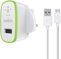 Сетевое зарядное устройство Belkin USB + кабель microUSB 2.1A White (F8M667VF04-WHT)