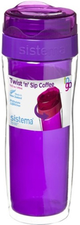 Термокружка для кофе Sistema To-Go Twist 'n' Sip Coffee, 490 мл Violet (21478)