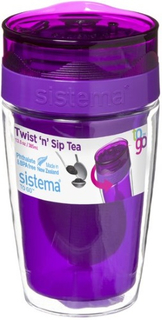 Термокружка для чая Sistema To-Go Twist 'n' Sip Tea, 370 мл Violet (21476)