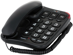 Телефон проводной teXet TX-214 Black