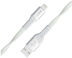 Кабель для iPod, iPhone, iPad InterStep MFI-USB-A, 1,2 м, белый/серебро (IS-DC-FTMFIWHSL-120B210)